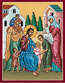 Christ blessing the children — Orthodox Faith Sunday School at Saint Demetrios